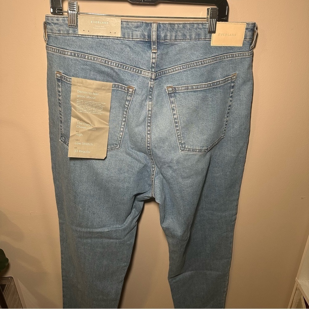 Everlane The Curvy Cheeky Jean High Rise Blue Denim Size 33R - Picture 10 of 11